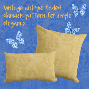 Coussin Modèle vintage de Damas d'or