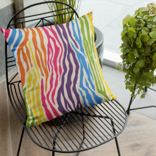 Coussin Modèle Zèbre coloré