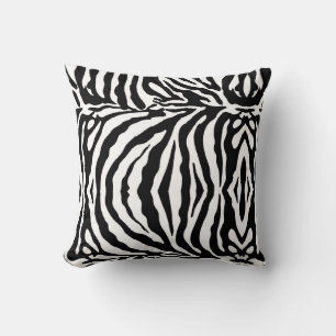 Coussin Modèle zèbre noir et blanc, animaux safari