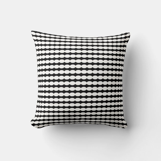 Coussin Modèles de perle noire et blanche Personnalisé mod (Recto)