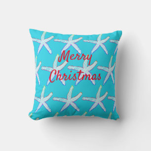 Coussin Modèles d'étoiles de mer joyeux Noël personnalisés