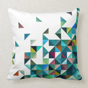 Coussin Moder Coloré Formes géométriques Triangles Motif