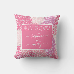 Coussin Modern Best Friends Nom de script Pink Dahlia