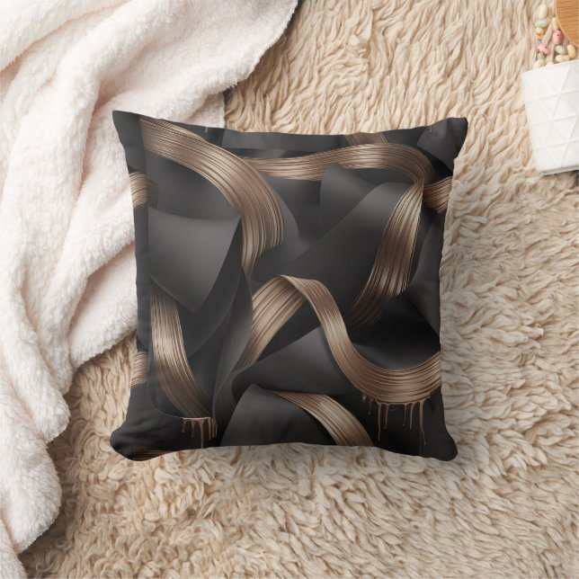Coussin Modern Bronze Flow Luxury Masculine Accent (Couverture)
