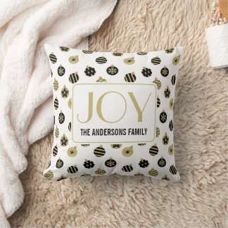 Coussin Modern Christmas Gold And Black Decorations