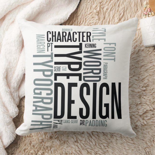 Coussin Modern Decorative Typography Throw Pillow (Couverture)