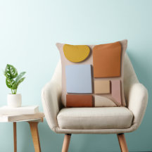 Modern Geometric Abstract Throw Pillow