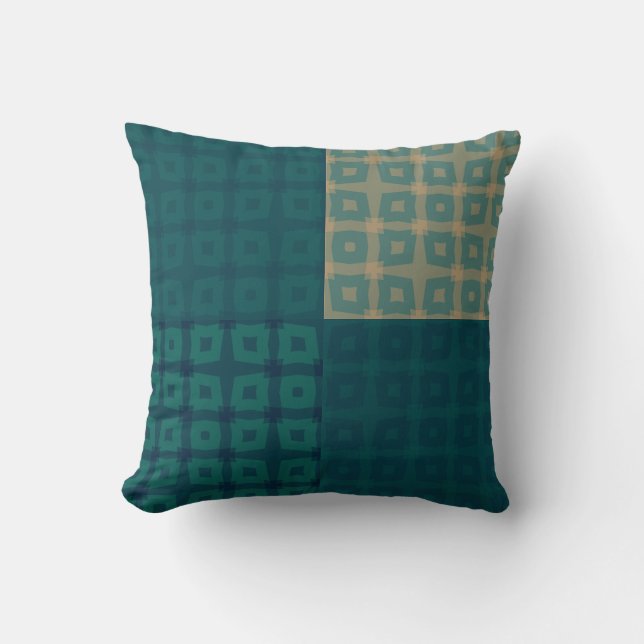 Coussin Modern Geometric Kaleidoscope Pattern in Earthy To (Recto)