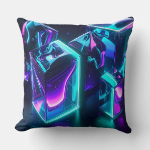Coussin Modern Geometric Liquid Glow Pillow