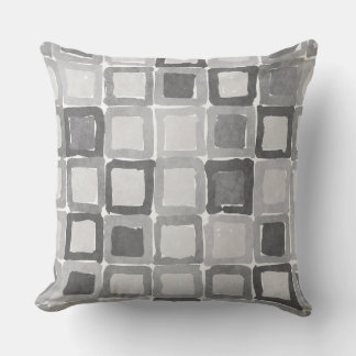 Coussin Modern Gray Painted Patches 
