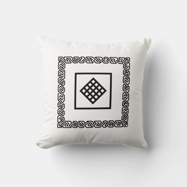 Coussin Modern Mindfulness Pillow | Tibetan Minimalist Aes (Recto)