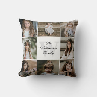 Coussin Modern Modern Family 8 Photo Collage