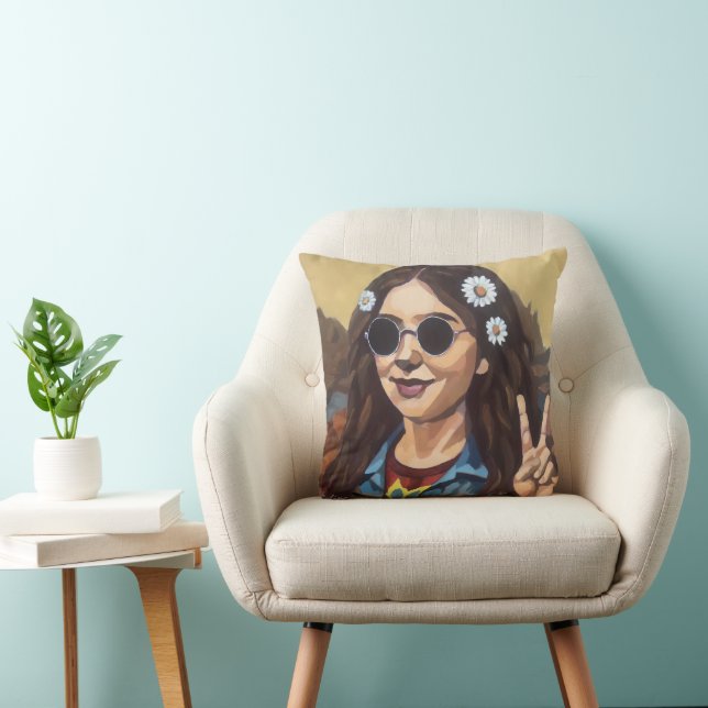 Coussin Modern Mona Lisa Painting - da Vinci Inspired Art (Chaise)