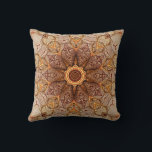 Coussin Modern Sand Mandala Pattern Pillow<br><div class="desc">Modern mandala design radiating out from a star center.</div>