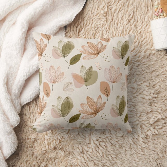 Coussin Modern Spring Botanical Floral Throw Pillow (Couverture)