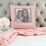 Coussin Modern Taupe & Pink | Photo | Sisters Gift<br><div class="desc">Modern Taupe & Pink | Photo | Sisters Gift Pillows make for thoughtful and practical gifts, offering comfort and relaxation to the recipient. Here's a description of pillows as a gift: Give the gift of ultimate comfort and relaxation with these luxurious pillows. Crafted with the finest materials, these pillows are...</div>