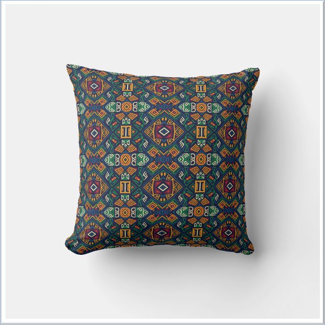 Coussin Modern Tribal Ethnic Geometric Pattern (Créateur téléchargé)
