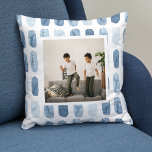 Coussin Modern Watercolor Brush Blue | Photo<br><div class="desc">Modern Watercolor Brush Blue | Photo Give the gift of ultimate comfort and relaxation with these luxurious pillows. Crafted with the finest materials, these pillows are designed to provide a blissful sleep experience and promote overall well-being. The plush filling contours to the shape of the head and neck, offering optimal...</div>