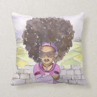 Coussin moderne 20x20, fin d'accent d'Afro de