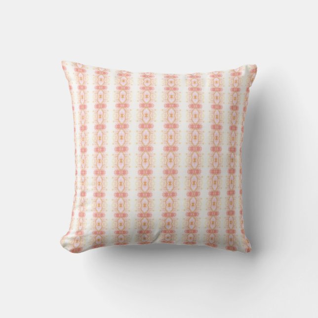 Coussin moderne à motif rose corail (Recto)
