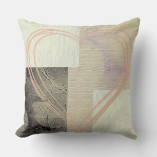 Coussin Moderne Abstrait Noir Blanc Et Gris
