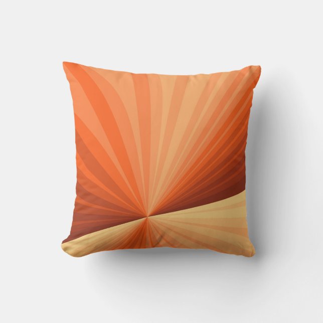 Coussin Moderne Abstrait Orange Rouge Vanille Graphique Fr (Recto)