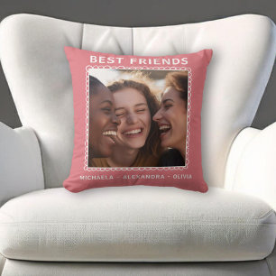 Coussin Moderne Best Friends Pink Photo