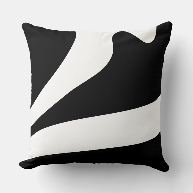 Coussin Moderne biologique Abstrait ondulé (Recto)