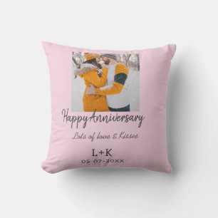 Coussin Moderne boho joyeux anniversaire ajouter nom date 