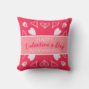 Coussin Moderne Bonne Saint Valentin Personnalisé