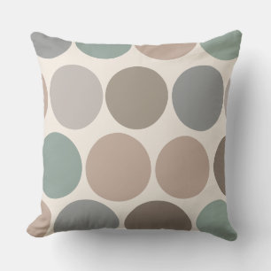 Coussin Moderne Brown et Motif à points beige