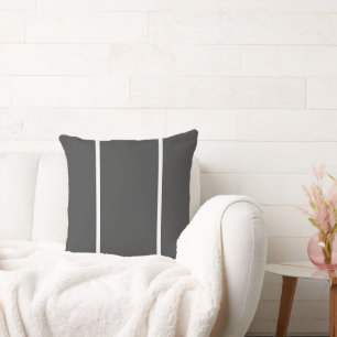 Coussin Moderne Chic gris foncé mince Gris blanc