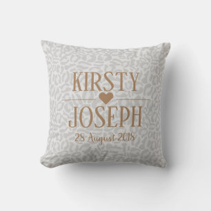 Coussin moderne Classic Mariage or élégant Motif