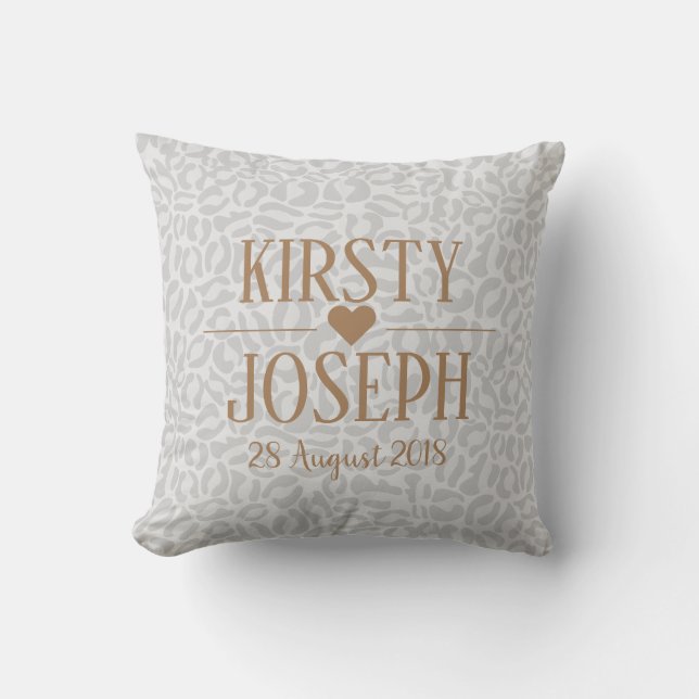 Coussin moderne Classic Mariage or élégant Motif (Recto)