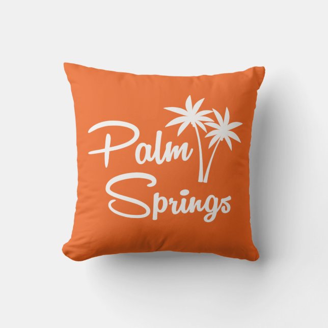 Coussin moderne de Palm Springs au milieu du siècl (Recto)
