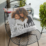 Coussin Moderne | Définition De Photo Mère<br><div class="desc">Donnez un cadeau à votre mère pour câliner, ce coussin photo magnifique est le cadeau parfait pour, maman, maman, maman, maman, maman, maman cette journée de mère ou anniversaire! avec votre photo préférée, 'MÈRE' écrit en script et un message personnel ou garder le modèle qui dit 'MUHTH-ER NOUN, UNE PERSONNE...</div>