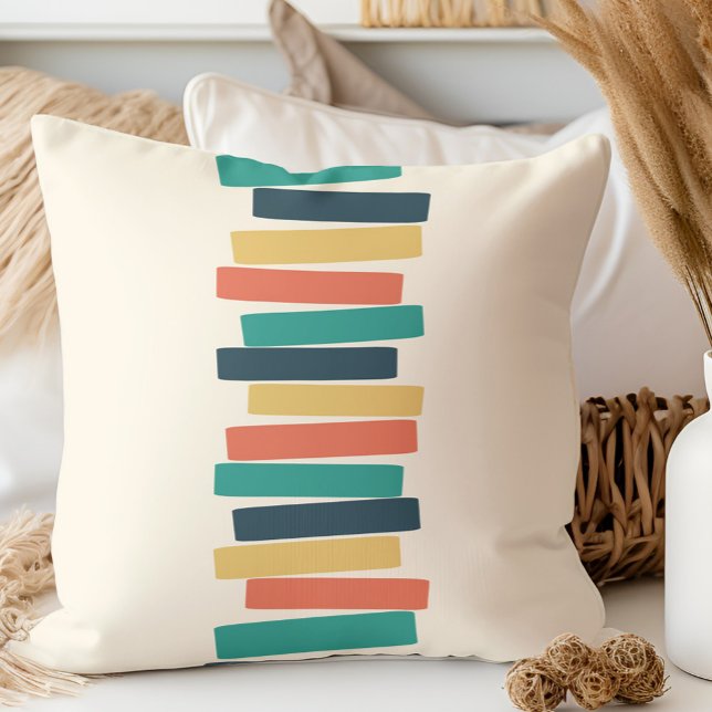 Coussin Moderne du Milieu du Siècle Blocs Empilés Atomique (Créateur téléchargé)