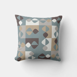 Coussin Moderne du milieu du siècle - Caramel au chocolat