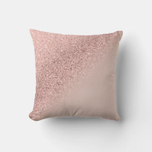 Coussin Moderne Elegant Chic Girly Glittery Bokeh Ombre