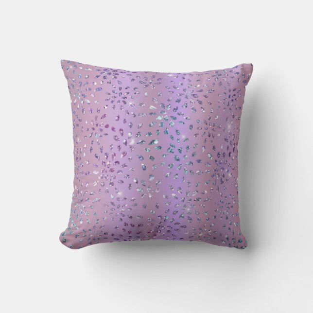 Coussin Moderne Elégant élégant Luxe Purple Parties scinti (Recto)