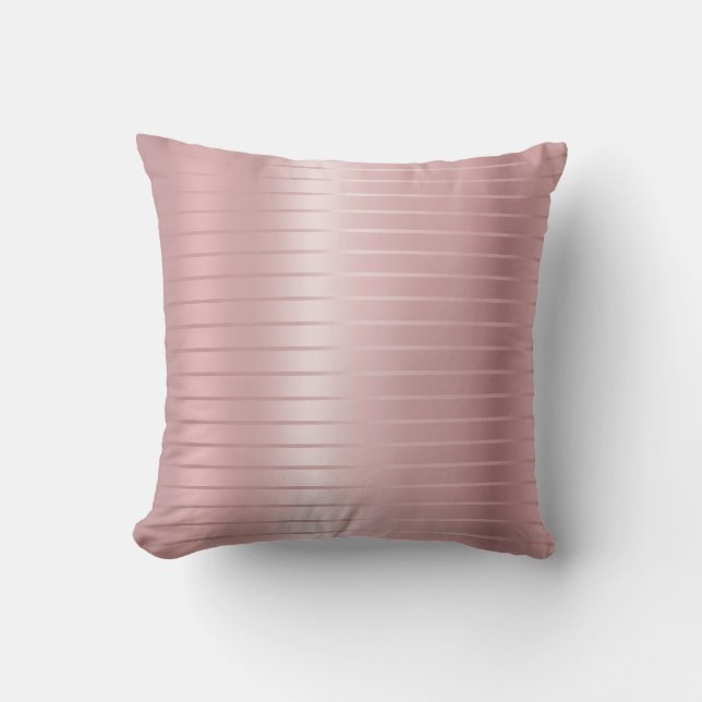 Coussin Moderne Élégant Luxueux Modèle Rose Doré (Recto)