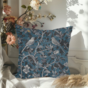 Coussin Moderne Elégante Chinoiserie Motif Floral