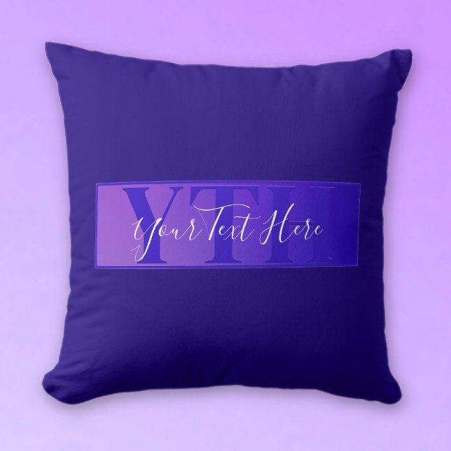 Coussin Moderne Élégante Écriture Nom & Monogramme Ombre V (Créateur téléchargé)