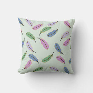 Coussin Moderne et élégant Pastel Blue Feaths Motif