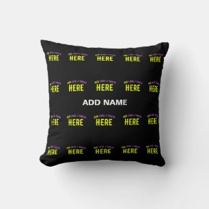 COUSSIN MODERNE ET MODERNE PERSONNALISABLE NOIR VÉRIFIÉ