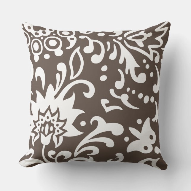 Coussin Moderne et tendance Tourbillonnant Fleurs Abstrait (Recto)