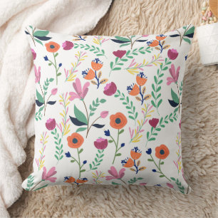 Coussin Moderne Florale de Prairie de Fleurs Sauvages Prin