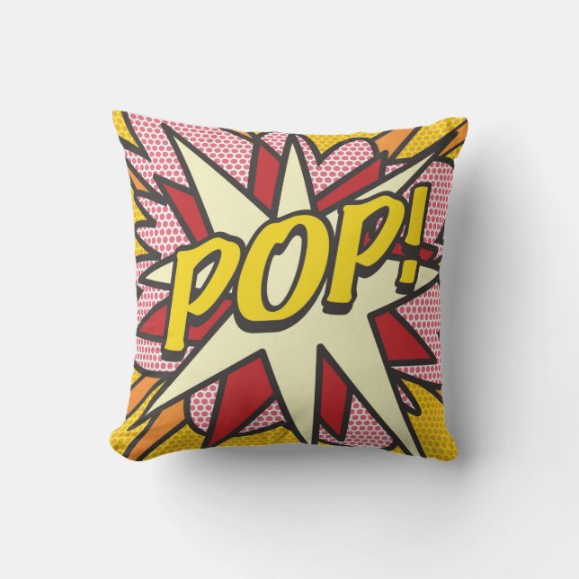 Coussin Moderne Fun Cool POP Comic Book tendance (Recto)