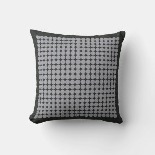 Coussin Moderne géométrique à pois rétro au charbon de boi