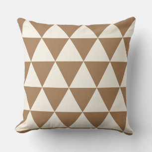 Coussin moderne géométrique or et ivoire blanc